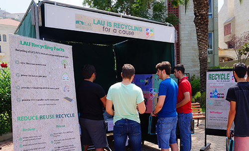 Facilities Management raised awareness about LAU's recycling initiative on Friday August 24, during the Dean of students' new students Fall 2018 orientation