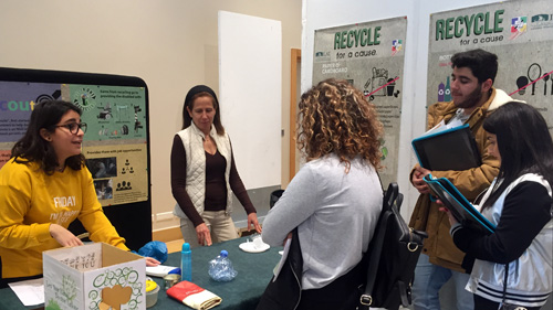 Facilities Management raised awareness about LAU's recycling initiative on Friday January 12, during the Dean of students' new students Spring 2018 orientation at Byblos Campus.