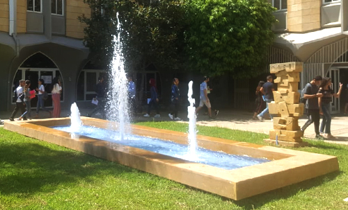 Beirut Campus' iconic water fountain got a face-lift