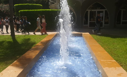 Beirut Campus' iconic water fountain got a face-lift